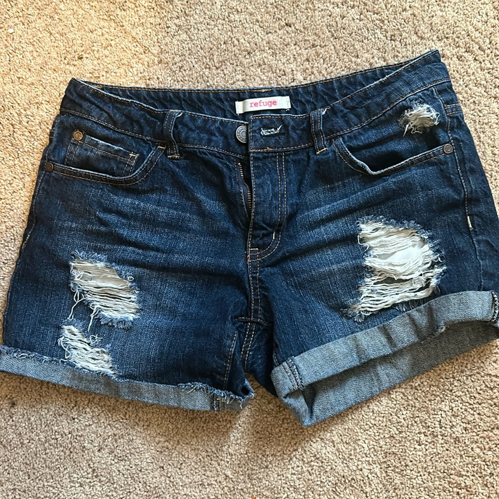 Refuge Ripped Denim Shorts